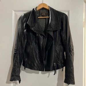 Black leather Moto jacket